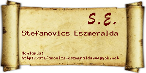Stefanovics Eszmeralda névjegykártya